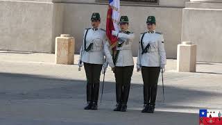 Ceremonia de Relevo de Guardia en el Palacio de la Moneda 21 de Octubre de 2022 [upl. by Kapor]