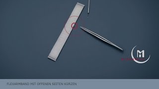 TUTORIAL  MARBURGER Uhrband  Uhrenarmband kürzen  Flexarmband mit offenen Seiten [upl. by Cj]