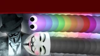 HACKING SLITHERIO ANONYMOUS SKIN  New Slitherio Mods Biggest Snake Gameplay [upl. by Aivatnuahs204]