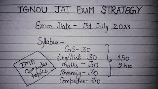 IGNOU Junior assistant cum typist Exam strategy  Last time Important Revision Topics 🌟 ignou [upl. by Caitrin]