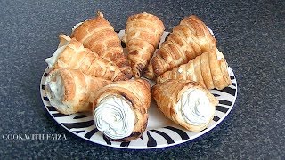 Cream Roll  Easy Cream Roll Recipe  Homemade Cream By Cook With Faiza [upl. by Tomkins]