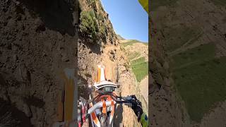 This biker rides one of the craziest trails you’ve ever seen 😱 via motoiranig [upl. by Atalanti121]