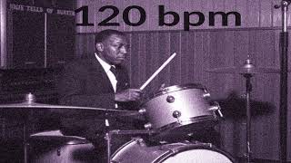 120 BPM  BLUES Rhythm 3 Drum Track Drum Beat Base de Batería Metrónomo [upl. by Aioj991]