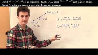 KLASYK   Geometria analityczna 1  Środek odcinka [upl. by Eevets922]