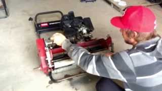 Training video for Turf Management Backlapping Reel to bed knife and HOC adjustment [upl. by Aneroc461]