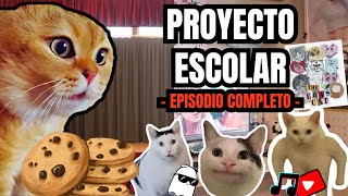 PROYECTO ESCOLAR episodio completo meme de gatos [upl. by Hsetim]