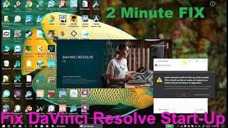 DaVinci Resolve could not find any CUDA capable GPUs Two Minute Fix [upl. by Himelman]