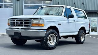 1995 Ford Bronco XL 50 4x4… low miles … original bronco  Obs [upl. by Egduj]