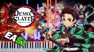 Demon Slayer  Hashira Training Arc OP  Mugen  Easy Piano Tutorial amp Sheet [upl. by Tamas199]