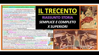 ✅ IL TRECENTO sintesi storica semplice e completa x superiori peste crisi rivolteguerre [upl. by Aiyekal]