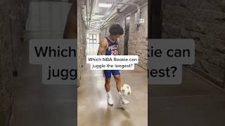 Which NBA rookie has the best juggling skills ⚽️ [upl. by Paget]