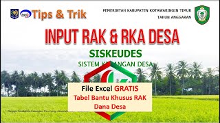 Input RKA dan RAK di Siskeudes  Siskeudes 2022 [upl. by Hgielram]