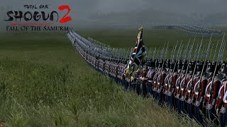 British infantry Destroys a Japanese samurai army  Shogun 2 Total War Fall of the Samurai [upl. by Leuname]