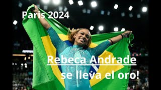 Rebeca Andrade gimnasta brasileña derrota a Simone Biles [upl. by Hogen980]