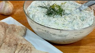 Domowy Grecki sos ogórkowyTzatziki sos Perfekt do ryb grylafrytek Tzatziki sauce [upl. by Elwee543]