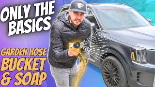 Wash Your Car With Just A Garden Hose And Bucket  TIPS amp TRICKS [upl. by Lemhaj]