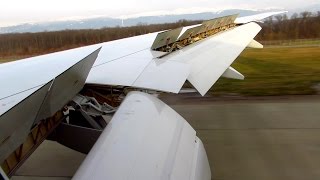 ONBOARD SWISS Boeing 777300ER  FULL FLAPS LANDING at Geneva Airport GVA Full HD [upl. by Enotna643]