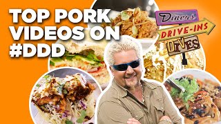 Top Pork Dishes on DDD with Guy Fieri  Diners DriveIns and Dives  Food Network [upl. by Lightman238]