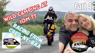 Can you really wild camp Isle of Man TT  Part 4 super bike racing Cregnybaa camper vanlife [upl. by Neerual519]