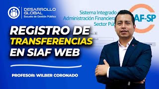 Registro de Transferencias en SIAF WEB [upl. by Remlap]