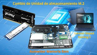 Lenovo Ideapad Gaming 3 15IMH05  Aumentar memoria RAM  Cambiar Unidad de Estado Sólido [upl. by Araihc]