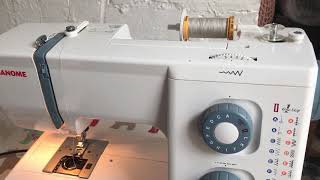 Part 1  Janome 525 sewing machine  winding the bobbin [upl. by Neona]