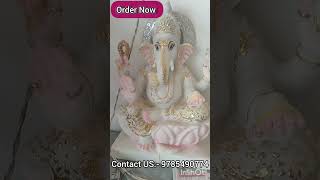 White Makrana Marble Ganesha Statue  White Marble Ganesh Idols  12 Inch Marble Ganesha Murti [upl. by Yorgerg961]