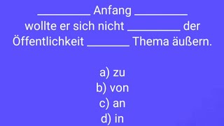 B1B2 Test  Aufgaben Training Lückentext von Anfang an in der Öffentlichkeit zum Thema äußern [upl. by Nyladnek601]