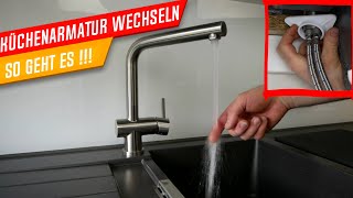 Wasserhahn austauschen montieren Küchenarmatur wechseln fix kitchen faucet  installation [upl. by Aillij]