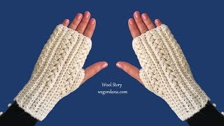 DIY Tutorial  Easy Crochet Fingerless Gloves  Heklane rukavice [upl. by Barnard]