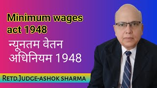 minimum wages act 1948 nyuntam vetan adhiniyam 1948 [upl. by Ahsla]