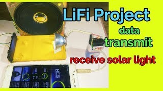 LiFi project data transmit receive solar light [upl. by Nevur328]