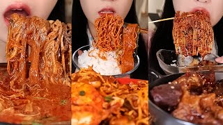 Satisfying Noodle Mukbang Slurping My Favorite Flavors [upl. by Susejedairam857]