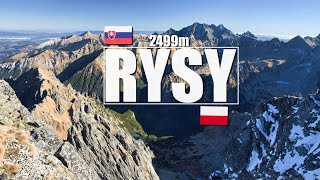 Rysy 2499m  Hiking In High Tatras  On the Border between Slovakia amp Poland [upl. by Demmer]