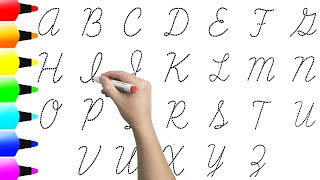 ABCDEFGHIJKLMNOPQRSTUVWXYZ  ABC for Kids  Write Cursive Fancy Letters Alphabets for Kids [upl. by Anertac]