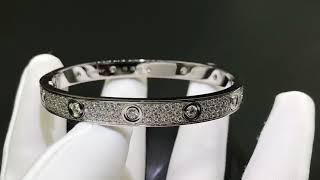 real gold cartier LOVE BRACELET DIAMONDPAVED [upl. by Dimah]