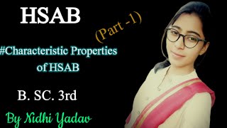 HSAB Part 1B SC 3rd Inorganic Chemistry Pearsons Principle of HSABCharacterstics of HSAB [upl. by Avah]