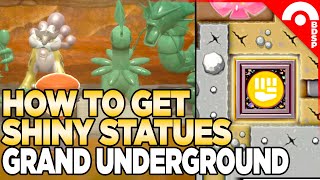 How to Get SHINYCOLORRARE Statues in The Grand Underground of Pokemon Brilliant Diamond [upl. by Meaghan]