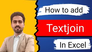 How to add Textjoin in excel Manually [upl. by Barde]