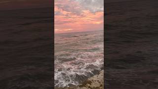 Calm mind  Peace of mind tidalwave sunset short seashore wave travel [upl. by Enelam265]