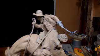 A BURR UNDER THE SADDLE BLANKET Sculpting the Cowboys Left Hand and Quirt [upl. by Maxfield]