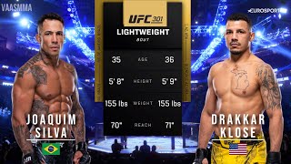 JOAQUIM SILVA VS DRAKKAR KLOSE FULL FIGHT UFC 301 [upl. by Denby]