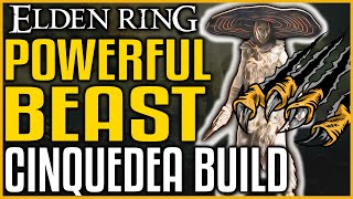 Elden Ring BEAST BUILD MASSIVE DAMAGE WITH BESTIAL INCANTATIONS  Cinquedea Build [upl. by Niu]