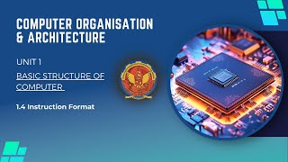 14 Instruction Format  CS404 [upl. by Lawrence]