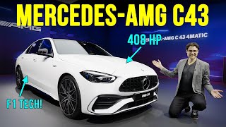 allnew MercedesAMG C43 REVIEW 408 hp sedan  estate still a real CClass AMG 2023 W206 [upl. by Ettenoj283]