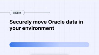 Fivetran Demo Securely move your Oracle data with Fivetrans new Hybrid Deployment [upl. by Rosalyn]