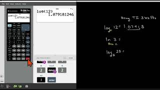 Using the TI36x Pro to find decimal solutions to Log functions [upl. by Medina994]