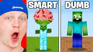 Smart Vs Dumb Zombies In Minecraft [upl. by Amaso911]