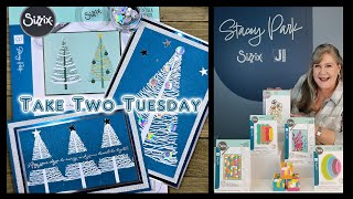 Take 2 Tuesday Class 43 featuring Sizzix Nod to Christmas Stamps amp Limited Sizzix Teal Opulent Paper [upl. by Akinod135]