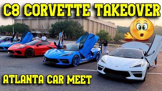 Corvette Takeover in ATLANTA Brought Out Some NICE Cars Sudo Parking Lot Was FULL [upl. by Alonzo]